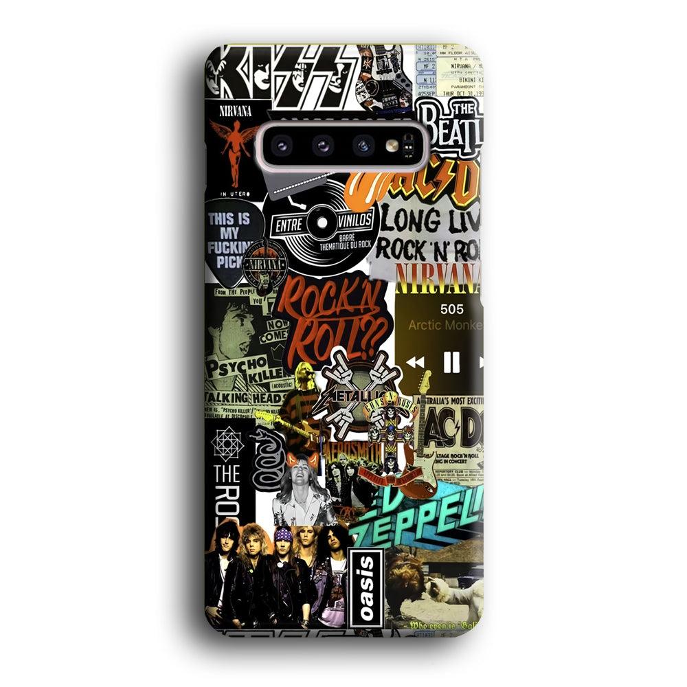 Rock's Band Historical Touch Collage Samsung Galaxy S10 Case-Oxvistore