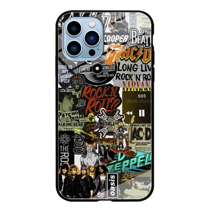 Rock's Band Historical Touch Collage iPhone 14 Pro Max Case-Oxvistore