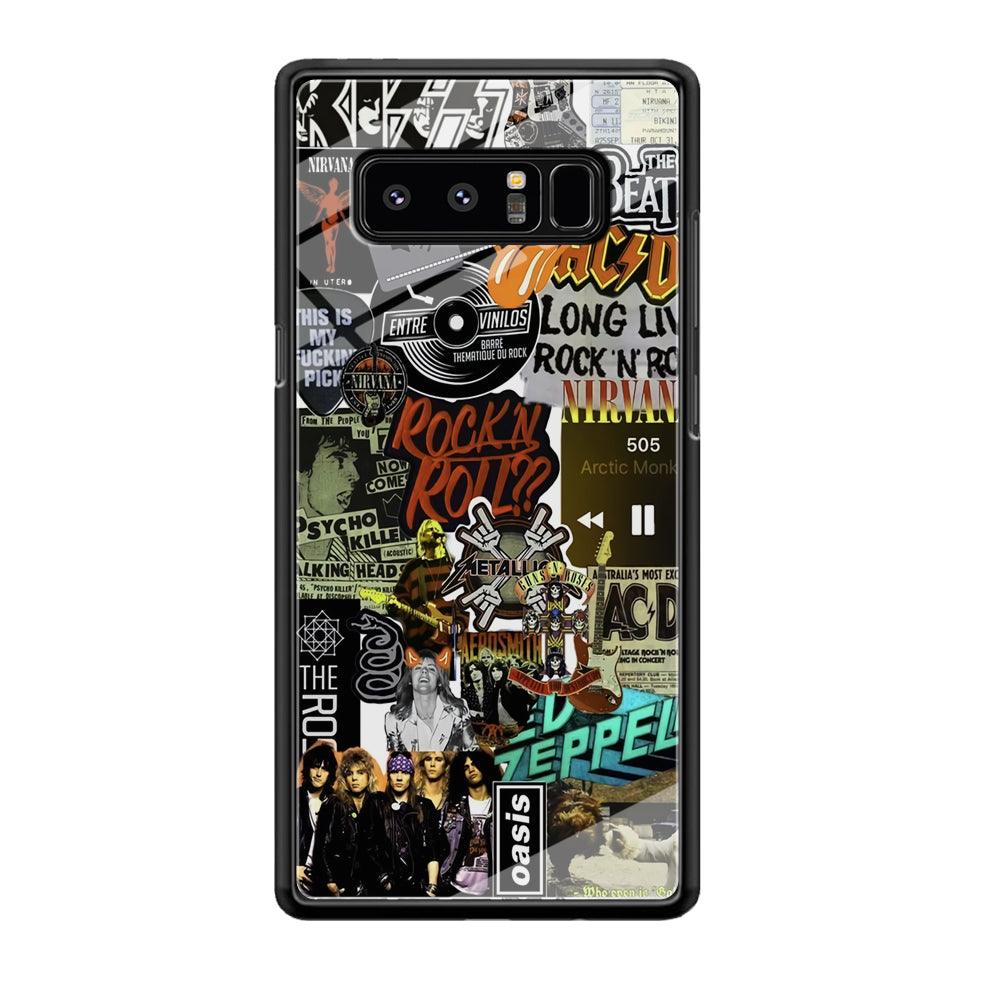 Rock's Band Historical Touch Collage Samsung Galaxy Note 8 Case-Oxvistore