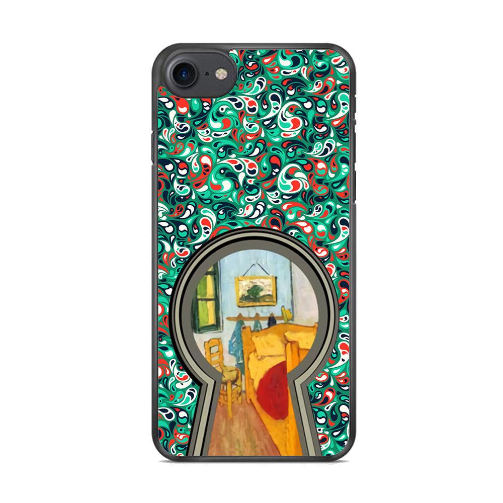 Room Patern Touch iPhone 7 Case-Rubber Black (2D Case)-Oxvistore