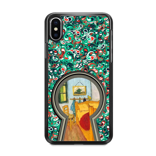 Room Patern Touch iPhone XS MAX Case-Rubber Black (2D Case)-Oxvistore