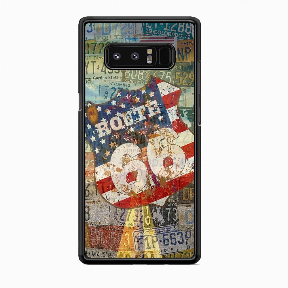 Route 66 Classic Plate Samsung Galaxy Note 8 Case-Oxvistore