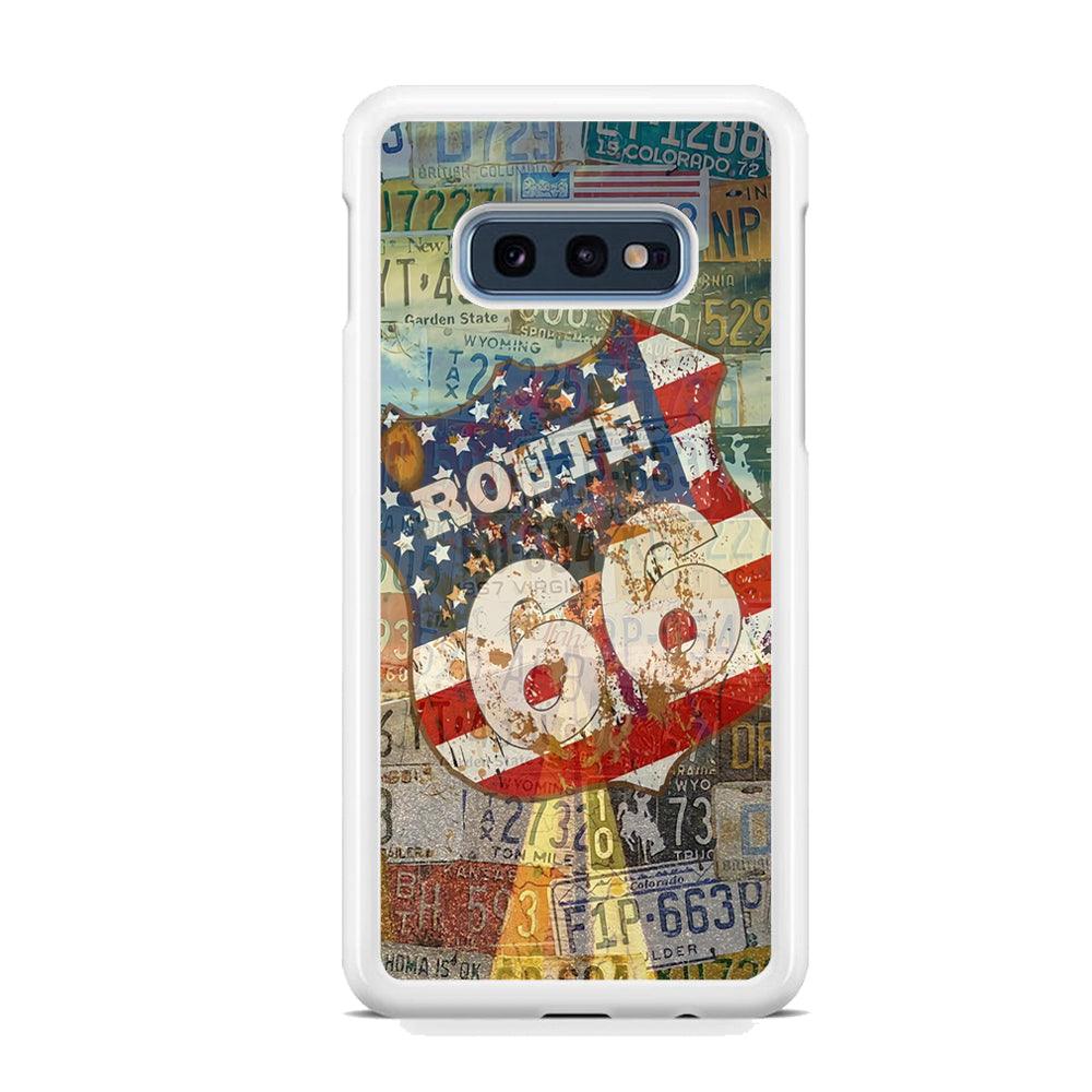 Route 66 Classic Plate Samsung Galaxy S10E Case-Oxvistore