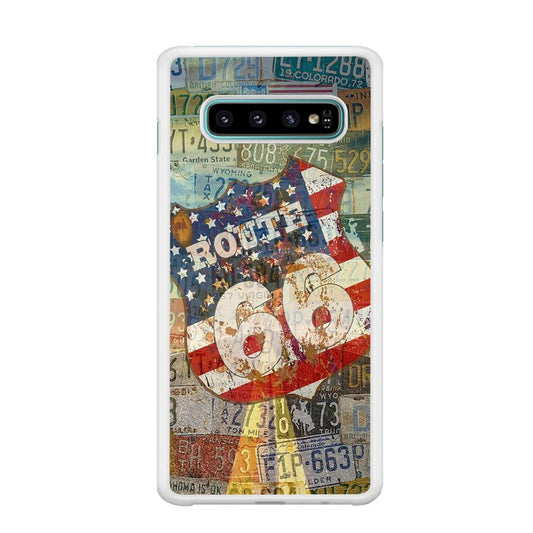 Route 66 Classic Plate Samsung Galaxy S10 Plus Case-Oxvistore