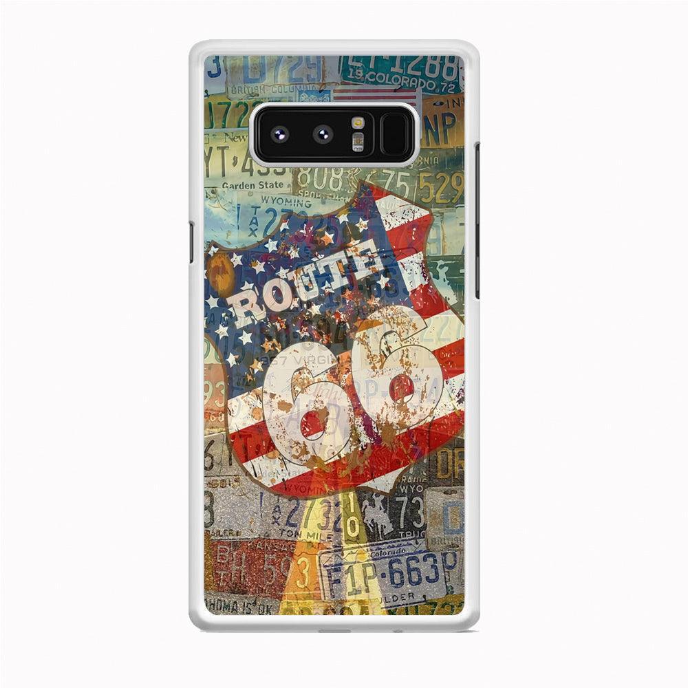 Route 66 Classic Plate Samsung Galaxy Note 8 Case-Oxvistore