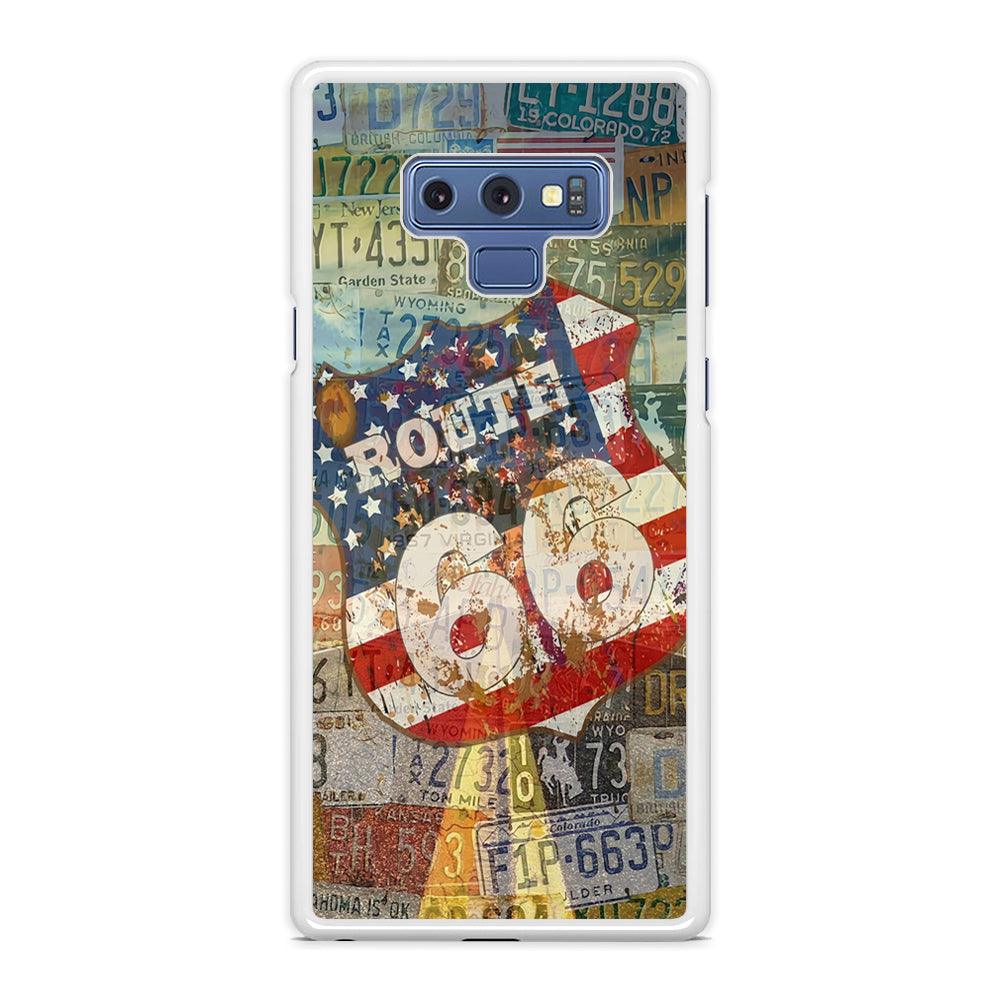 Route 66 Classic Plate Samsung Galaxy Note 9 Case-Oxvistore