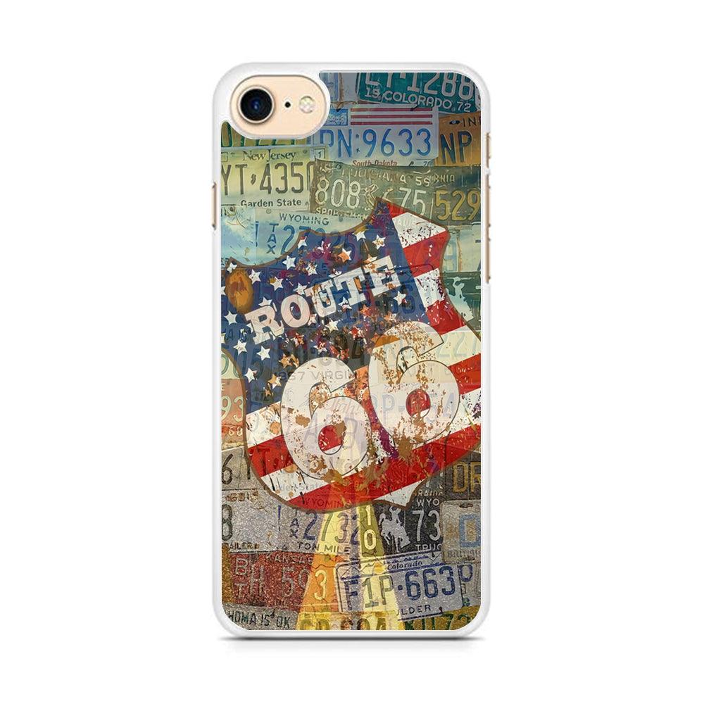 Route 66 Classic Plate iPhone 8 Case-Oxvistore