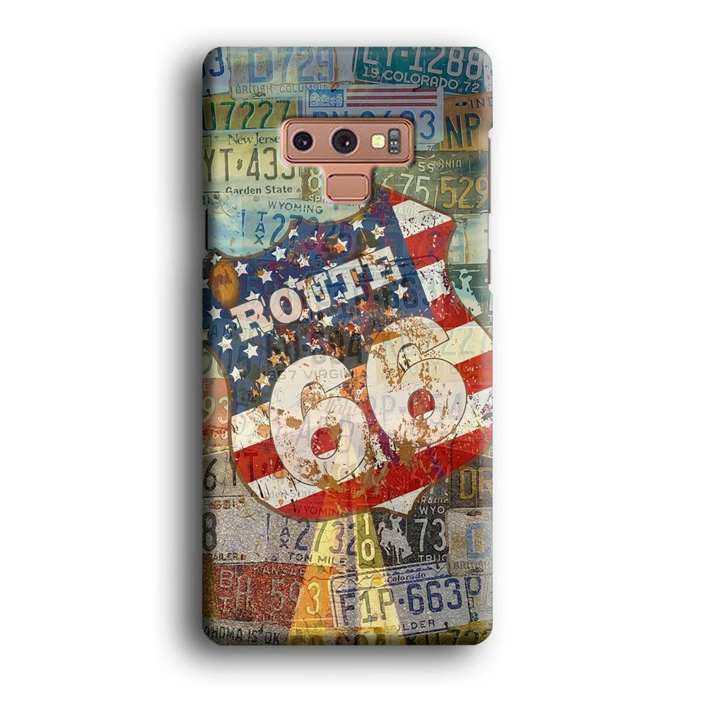 Route 66 Classic Plate Samsung Galaxy Note 9 Case-Oxvistore