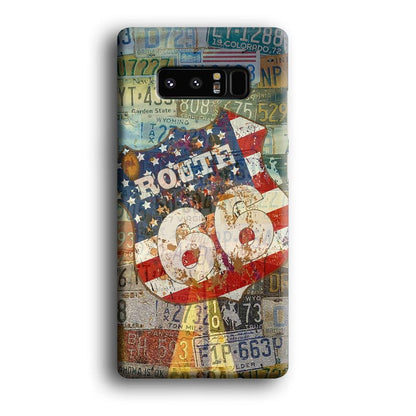 Route 66 Classic Plate Samsung Galaxy Note 8 Case-Oxvistore