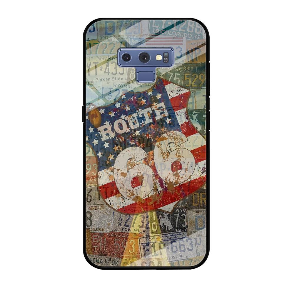 Route 66 Classic Plate Samsung Galaxy Note 9 Case-Oxvistore