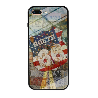 Route 66 Classic Plate iPhone 8 Plus Case-Oxvistore