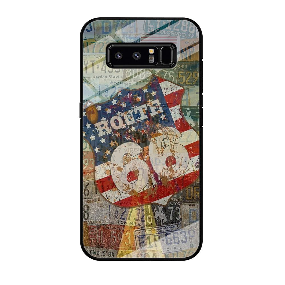 Route 66 Classic Plate Samsung Galaxy Note 8 Case-Oxvistore