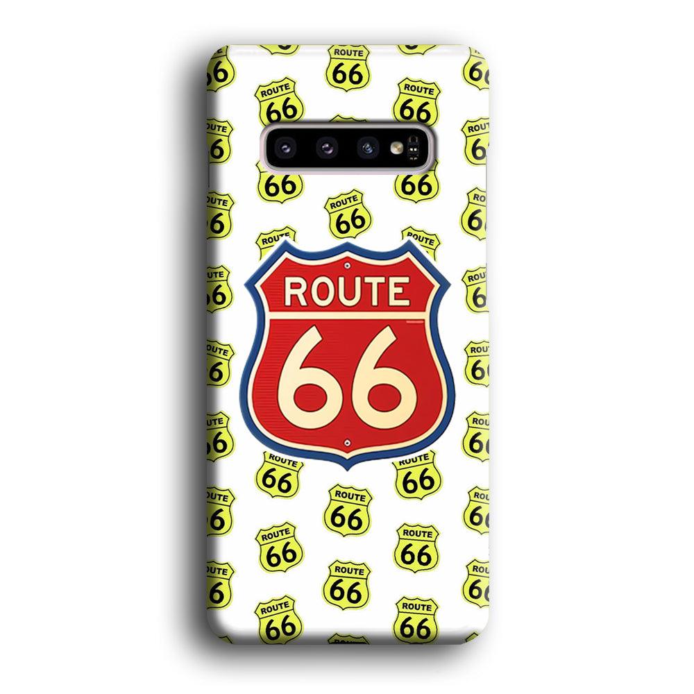 Route 66 Yellow Patern Samsung Galaxy S10 Plus Case-Oxvistore