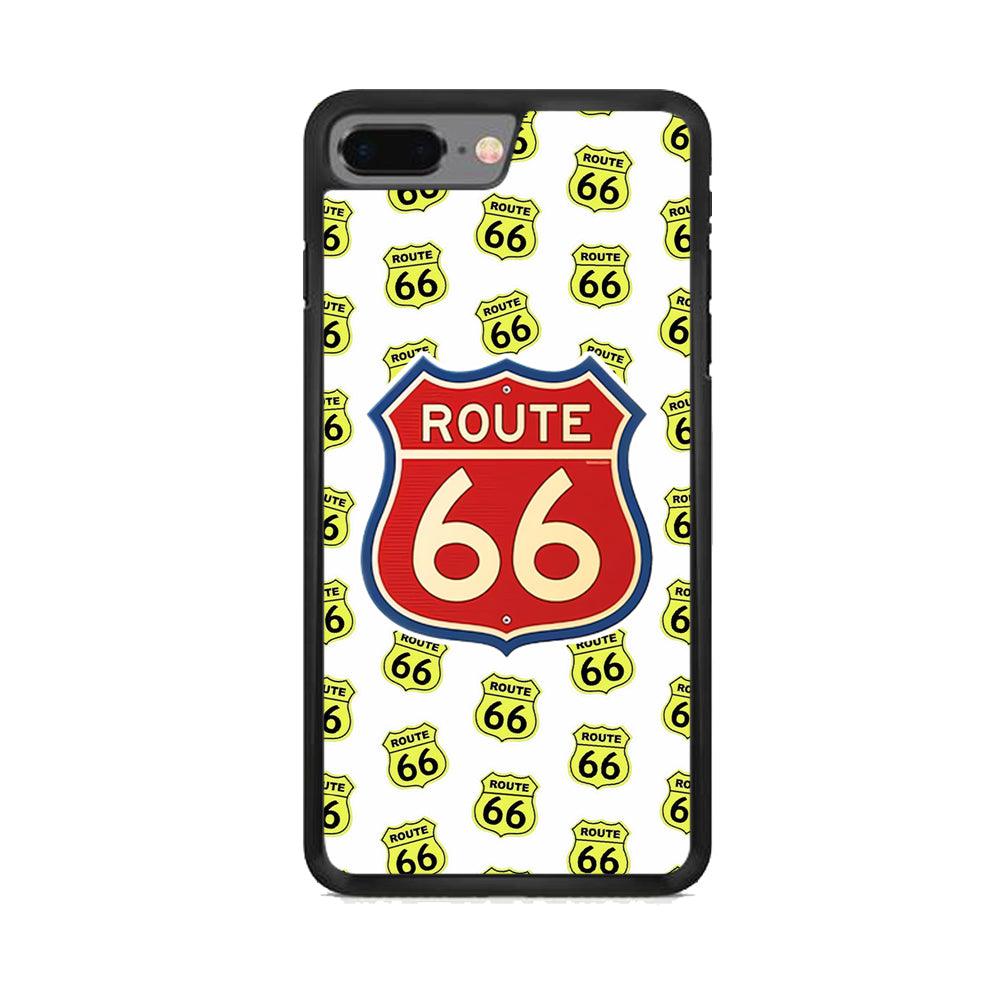 Route 66 Yellow Patern iPhone 7 Plus Case-Oxvistore