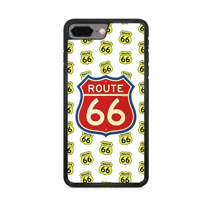 Route 66 Yellow Patern iPhone 7 Plus Case-Oxvistore