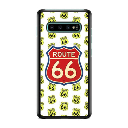 Route 66 Yellow Patern Samsung Galaxy S10 Case-Oxvistore