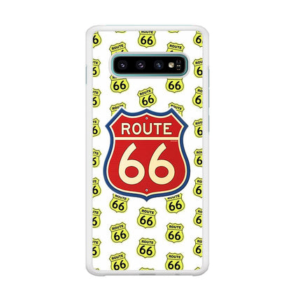 Route 66 Yellow Patern Samsung Galaxy S10 Plus Case-Oxvistore