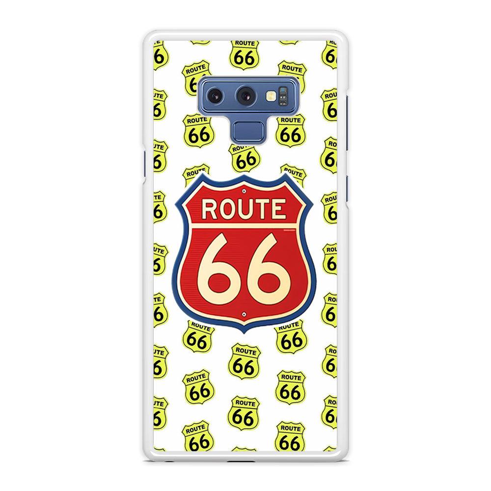 Route 66 Yellow Patern Samsung Galaxy Note 9 Case-Oxvistore