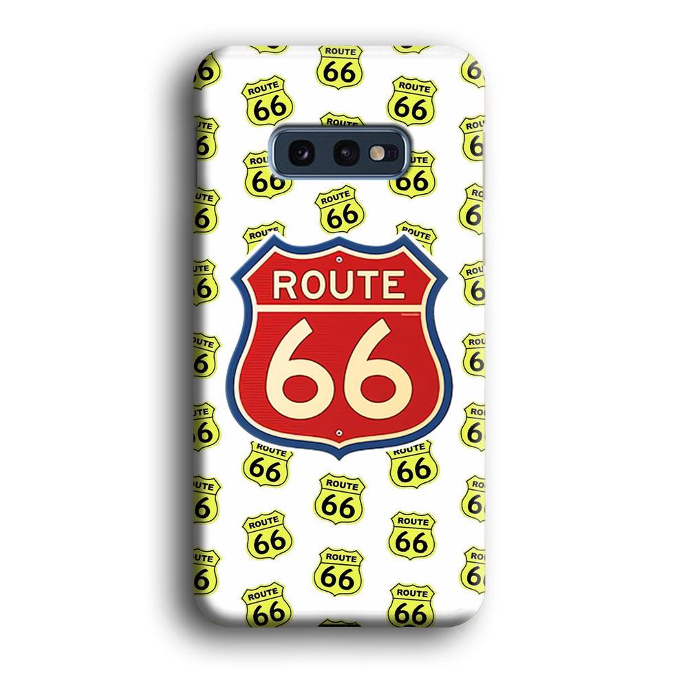 Route 66 Yellow Patern Samsung Galaxy S10E Case-Oxvistore