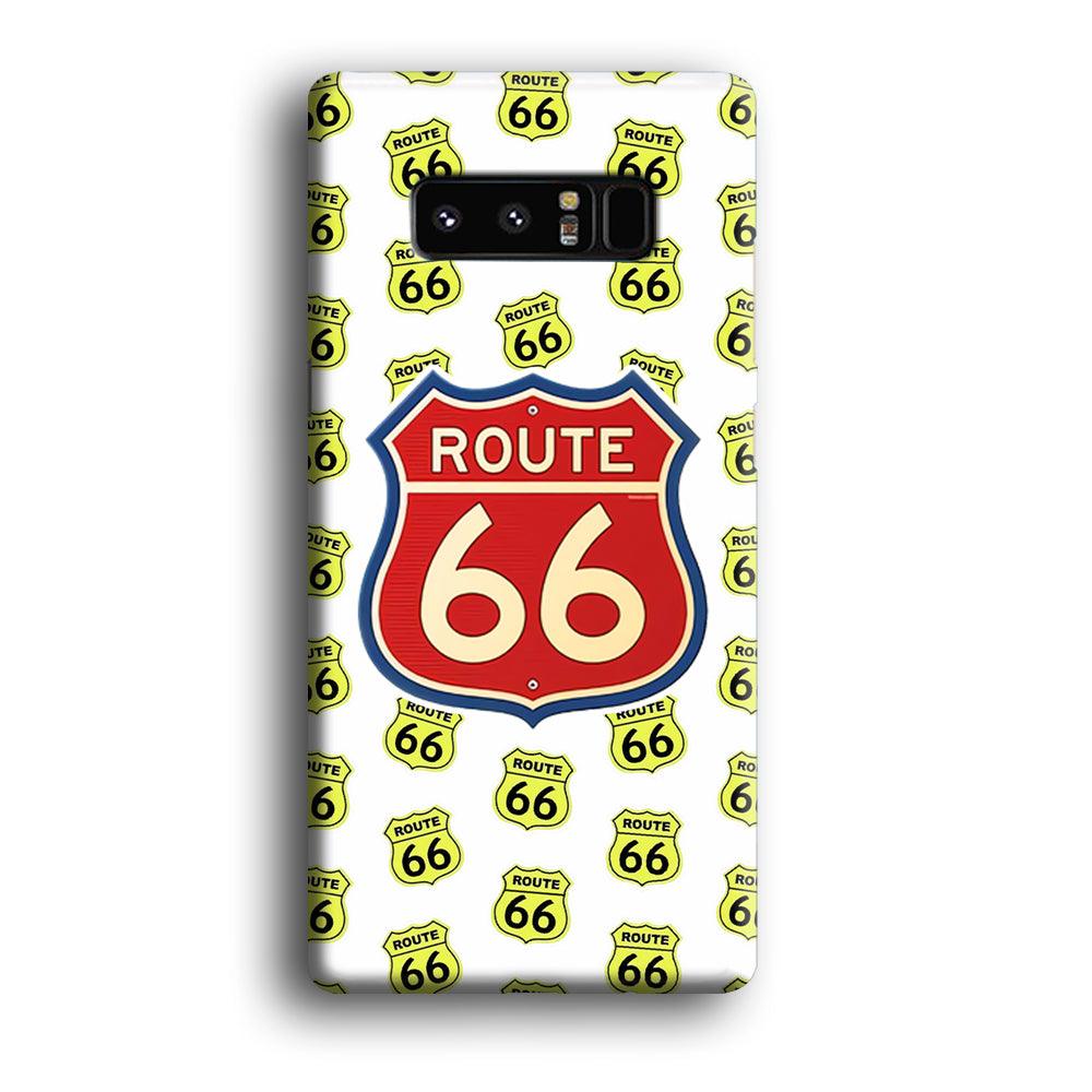 Route 66 Yellow Patern Samsung Galaxy Note 8 Case-Oxvistore