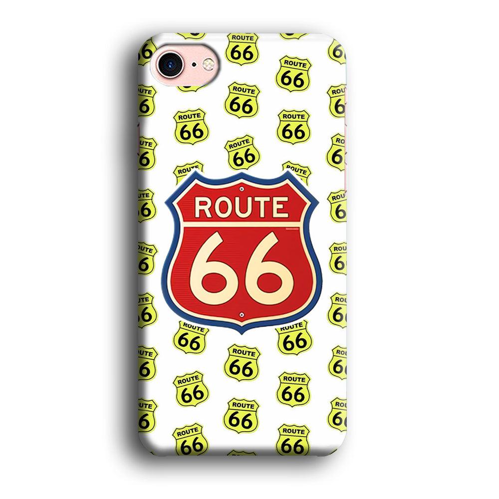 Route 66 Yellow Patern iPhone 8 Case-Oxvistore