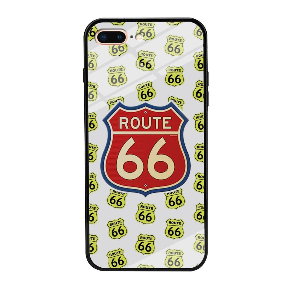 Route 66 Yellow Patern iPhone 7 Plus Case-Oxvistore