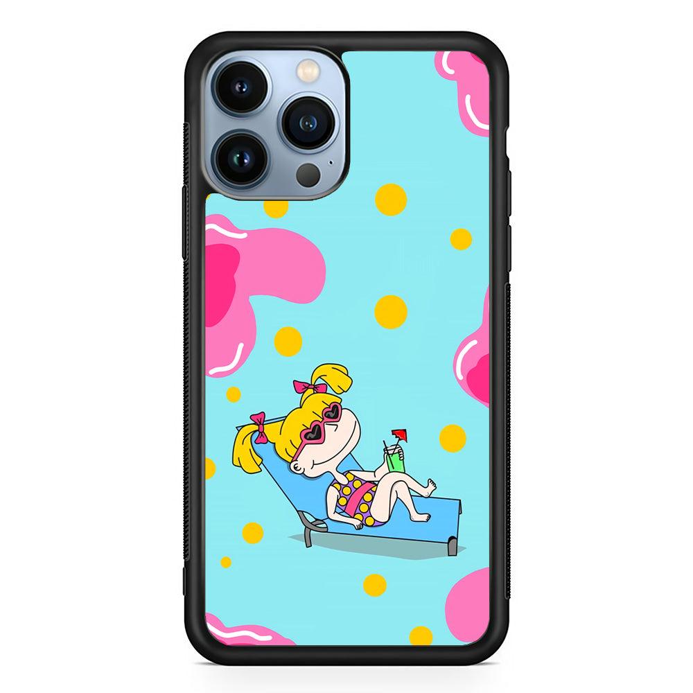 Rugrats Angelica Sunbathing iPhone 14 Pro Max Case-Oxvistore