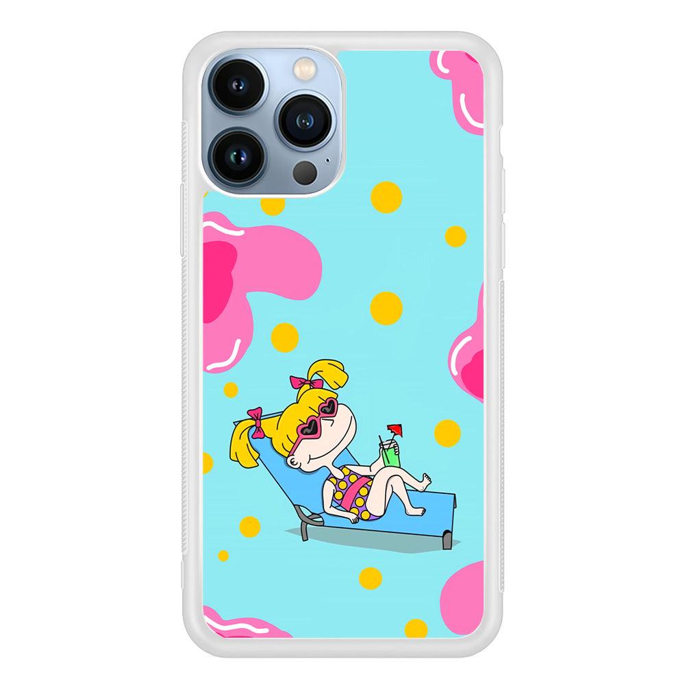 Rugrats Angelica Sunbathing iPhone 15 Pro Case-Oxvistore