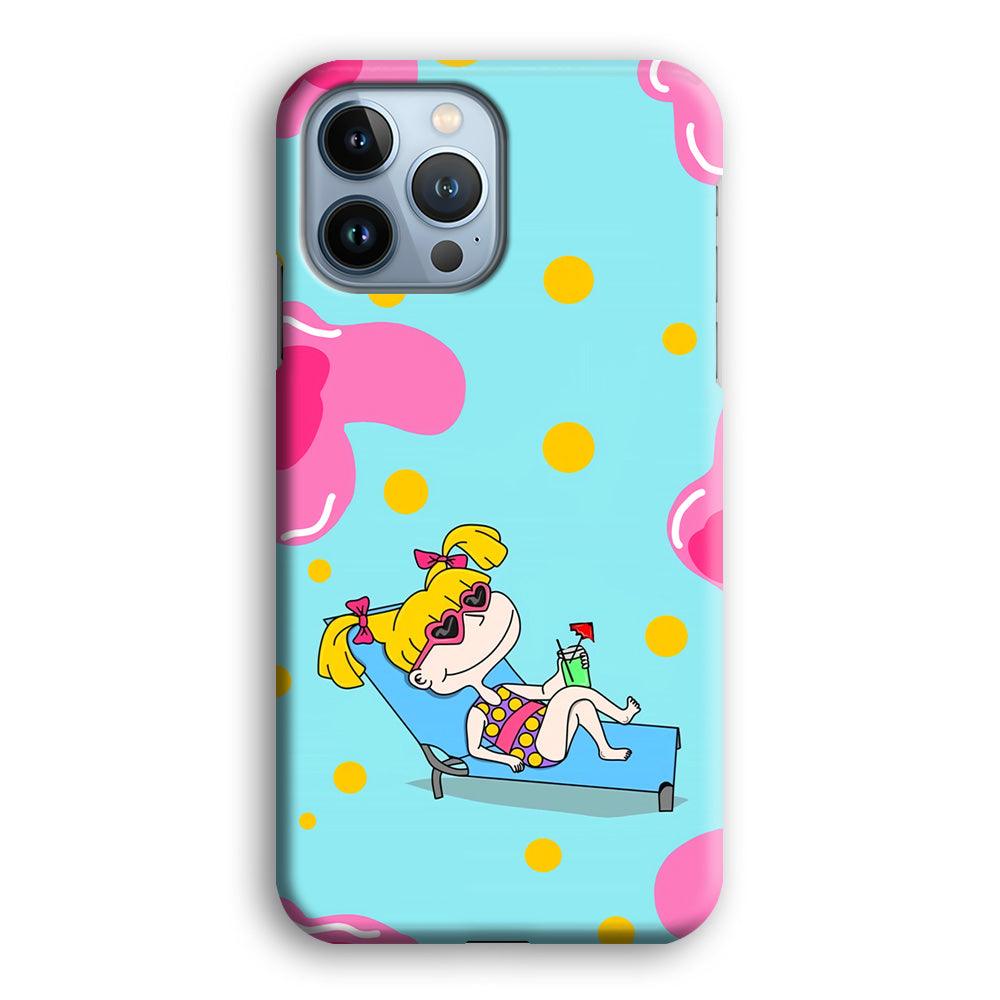 Rugrats Angelica Sunbathing iPhone 15 Pro Case-Oxvistore