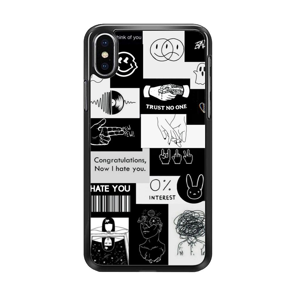 Rules of Friendship iPhone X Case-Rubber Black (2D Case)-Oxvistore