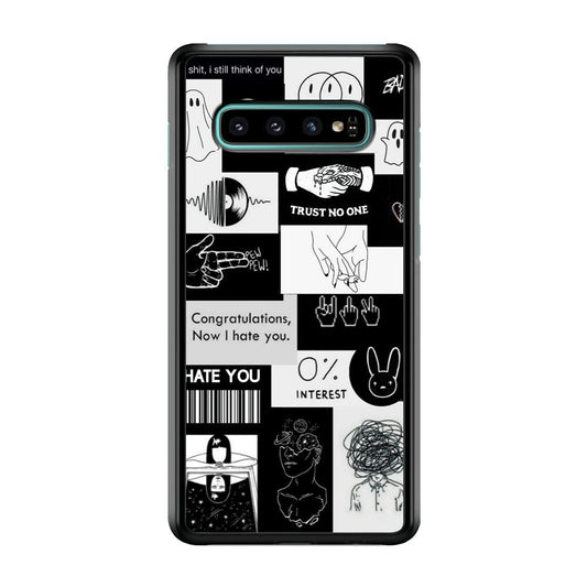 Rules of Friendship Samsung Galaxy S10 Case-Rubber White (2D Case)-Oxvistore