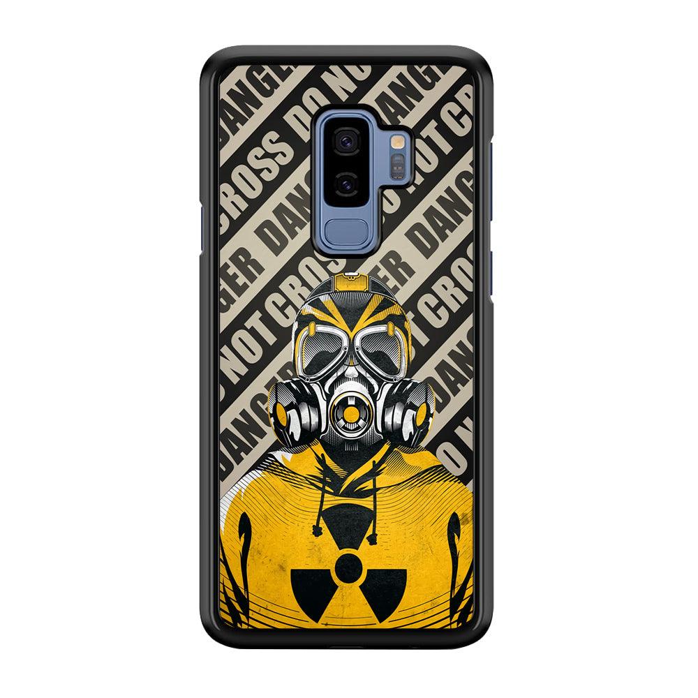 Safety from Dangerous Thing Samsung Galaxy S9 Plus Case-Rubber Black (2D Case)-Oxvistore