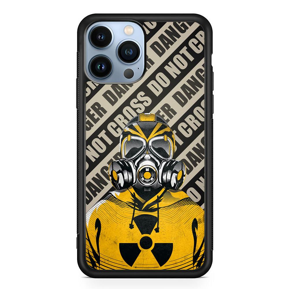 Safety from Dangerous Thing iPhone 13 Pro Case-Rubber White (2D Case)-Oxvistore