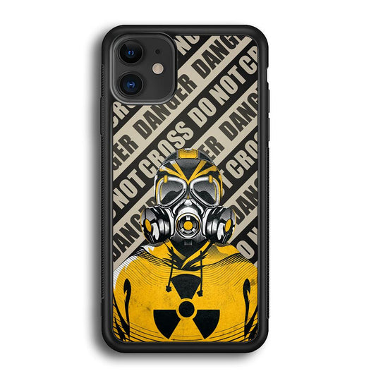 Safety from Dangerous Thing iPhone 12 Case-Rubber White (2D Case)-Oxvistore
