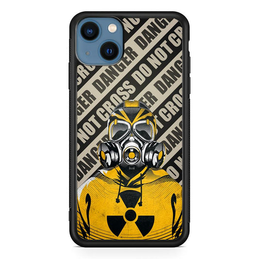 Safety from Dangerous Thing iPhone 15 Plus Case-Rubber White (2D Case)-Oxvistore