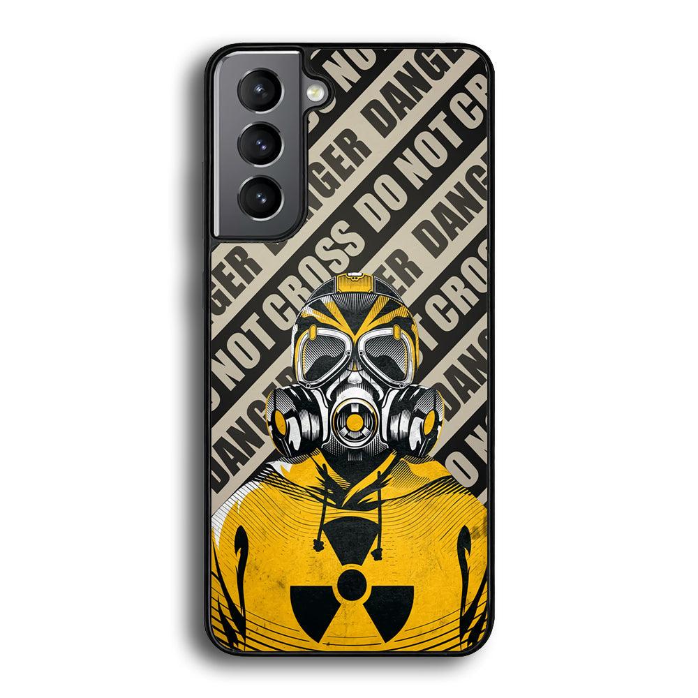 Safety from Dangerous Thing Samsung Galaxy S22 Case-Rubber White (2D Case)-Oxvistore