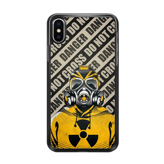 Safety from Dangerous Thing iPhone XS MAX Case-Rubber Black (2D Case)-Oxvistore