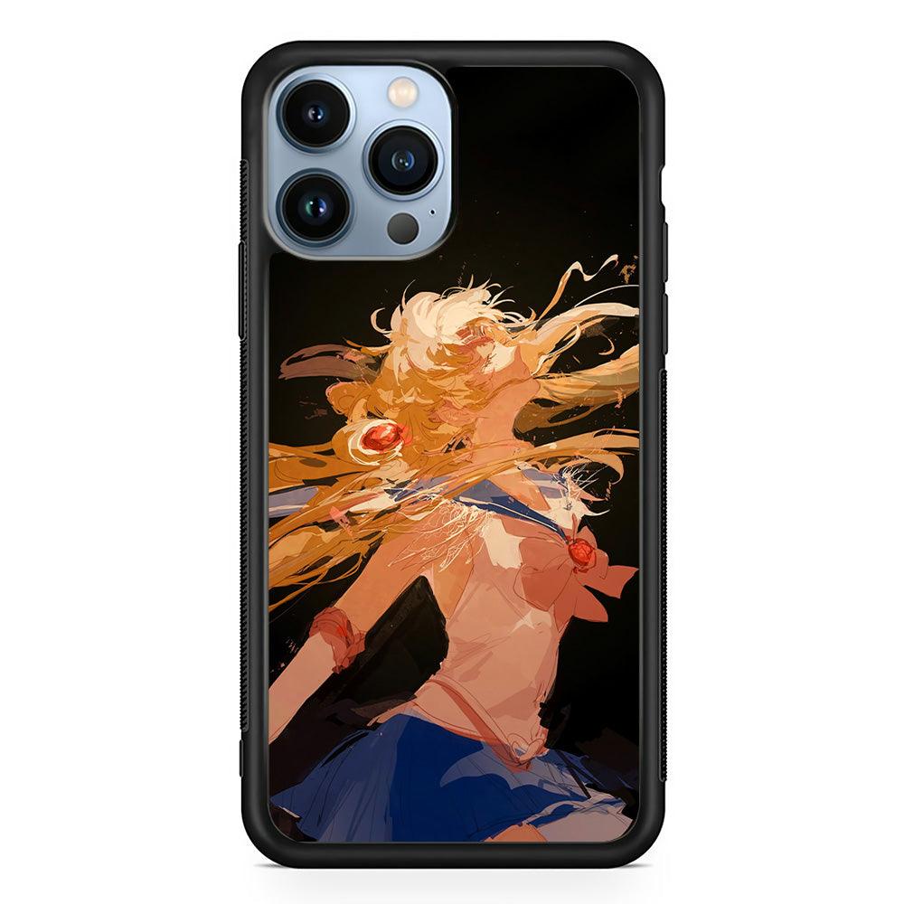 Sailor Moon Infinity Desire iPhone 13 Pro Max Case-Rubber Black (2D Case)-Oxvistore