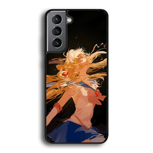 Sailor Moon Infinity Desire Samsung Galaxy S22 Case-Rubber Black (2D Case)-Oxvistore