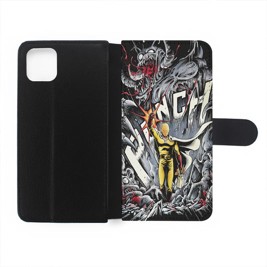 Saitama Hits The Monsters Flip Wallet Phone Case