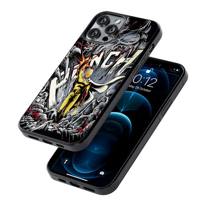 Saitama Hits The Monsters 2D Rubber Phone Case