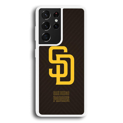 San Diego Padres Shape and Emblem Samsung Galaxy S21 Ultra Case-Oxvistore