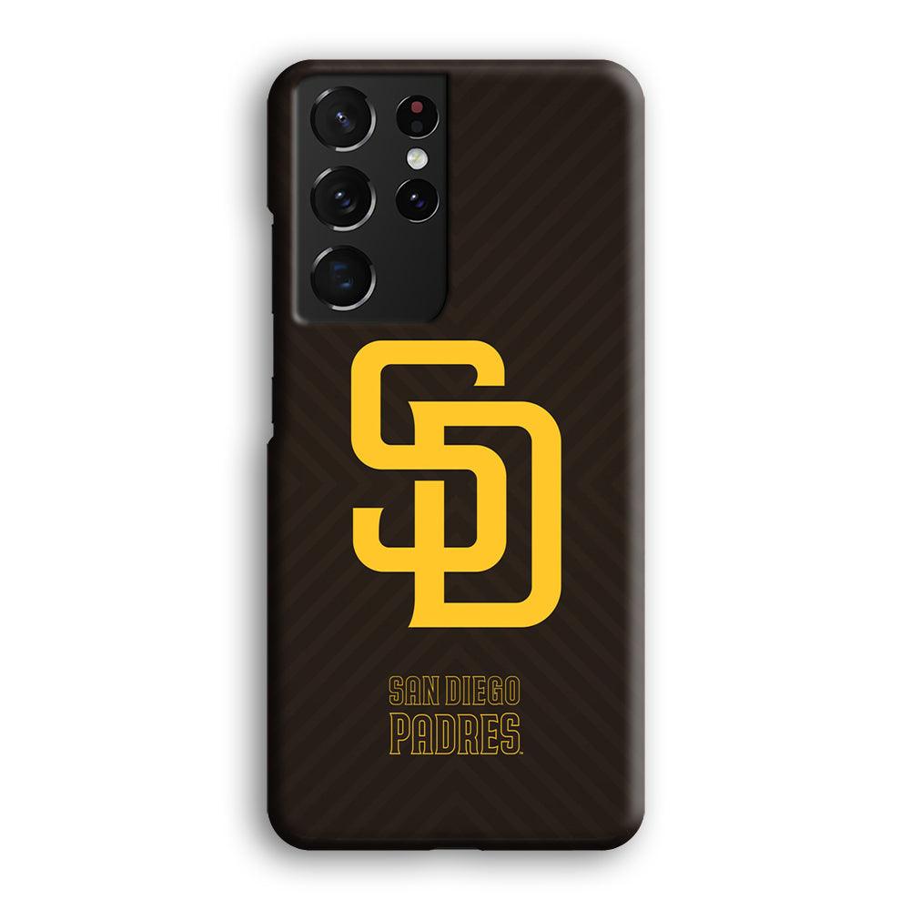 San Diego Padres Shape and Emblem Samsung Galaxy S21 Ultra Case-Oxvistore