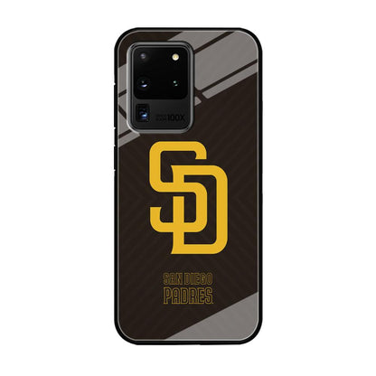 San Diego Padres Shape and Emblem Samsung Galaxy S20 Ultra Case-Oxvistore