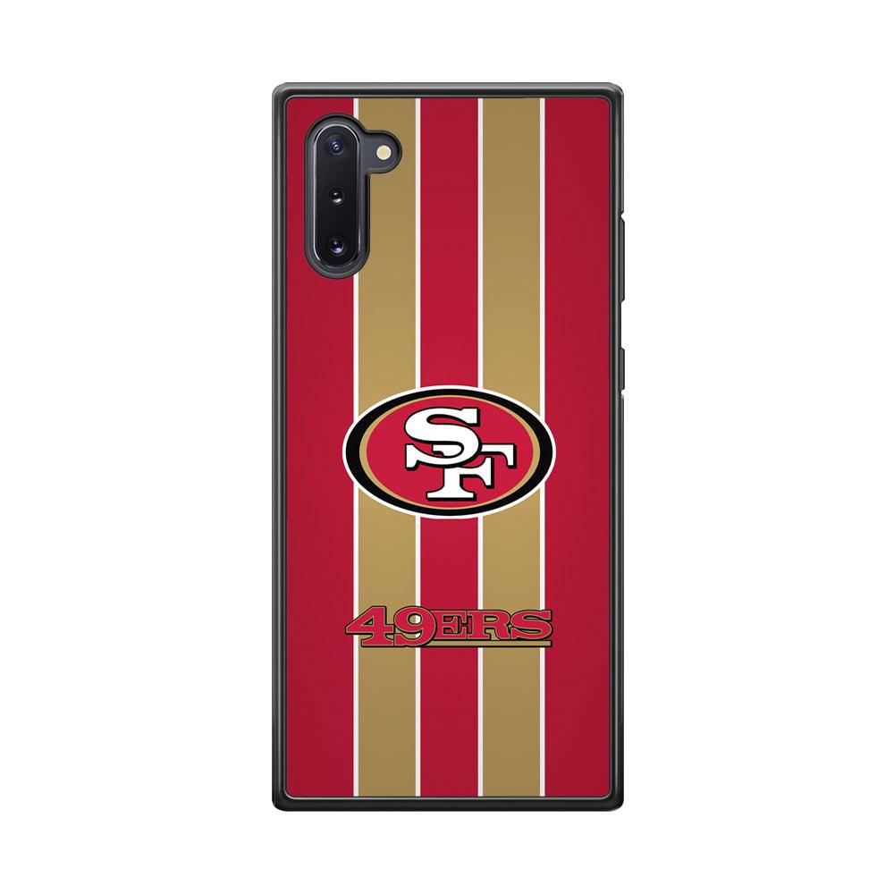 San Francisco 49ers Support for The Game Samsung Galaxy Note 10 Case-Rubber Black (2D Case)-Oxvistore