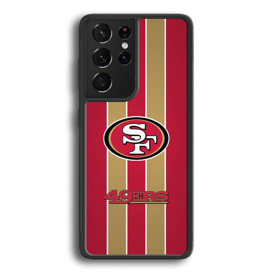 San Francisco 49ers Support for The Game Samsung Galaxy S24 Ultra Case-Rubber Black (2D Case)-Oxvistore
