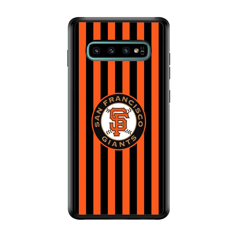 San Francisco Giants Emblem on Flag Samsung Galaxy S10 Plus Case-Oxvistore