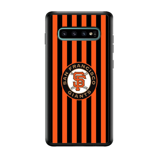 San Francisco Giants Emblem on Flag Samsung Galaxy S10 Plus Case-Oxvistore