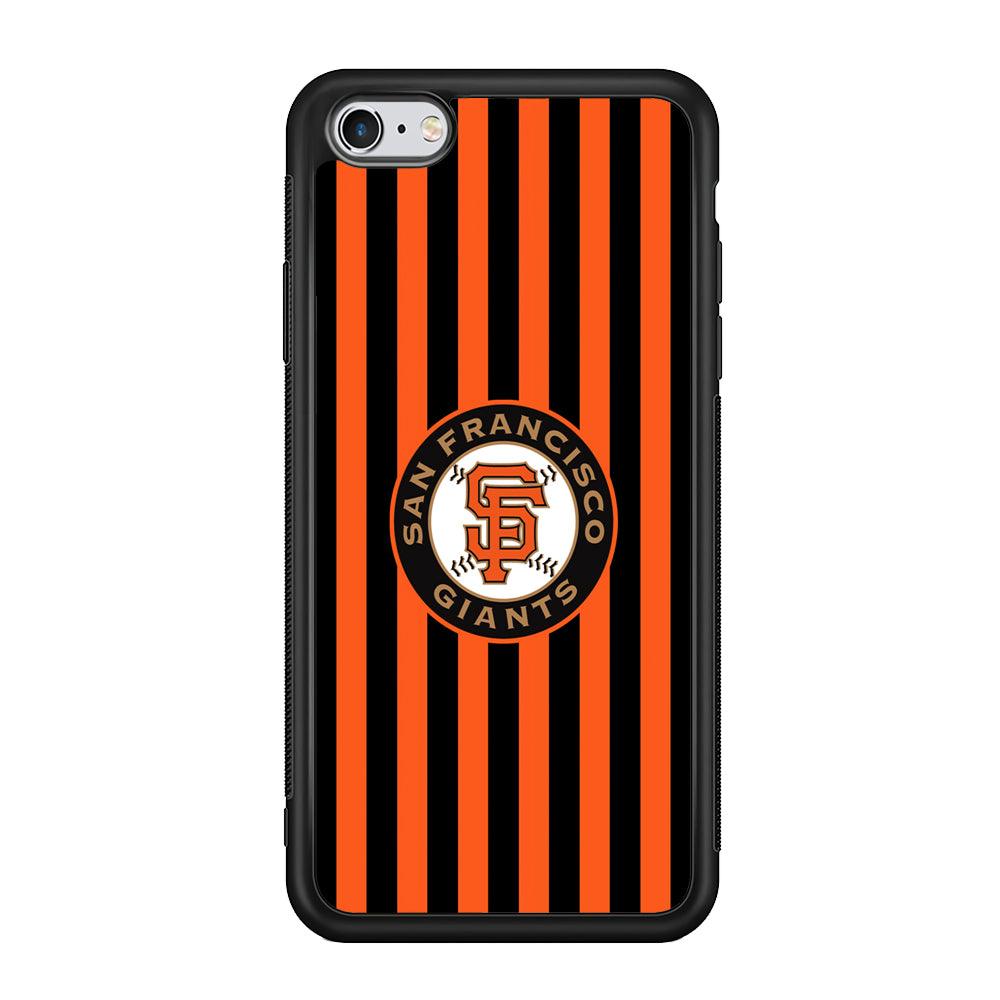 San Francisco Giants Emblem on Flag iPhone 6 Plus | 6s Plus Case-Rubber Black (2D Case)-Oxvistore