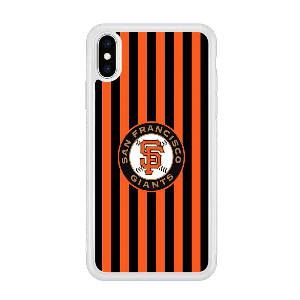 San Francisco Giants Emblem on Flag iPhone XS Case-Oxvistore